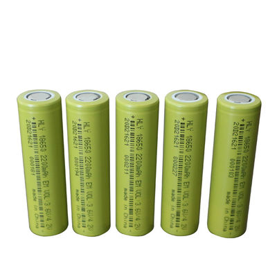 UN38.3 Cylindryczna bateria ogniwowa 18650 o wysokiej szybkości 3,6 V Bateria litowo-jonowa 2200 mah 18650