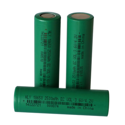 3.6V 2500mah Li Ion 18650 Akumulator Ogniwa cylindryczne 500 razy długi cykl życia