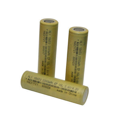 18650 3,6 V 2000 mAh Akumulatorowe ogniwa słoneczne do elektroniki domowej / Ebike