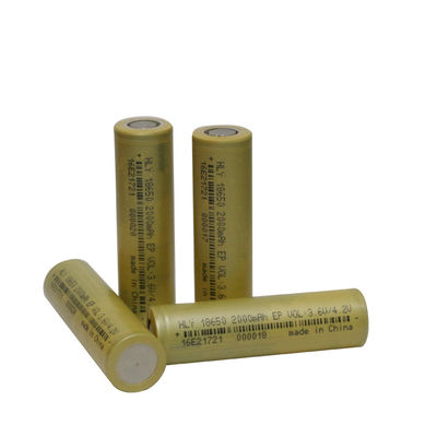 RoHS 18650 Cylindryczne ogniwa litowo-jonowe 2000 mAh do urządzeń elektrycznych